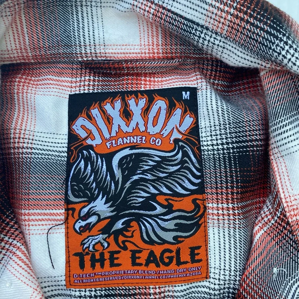 DIXXON MenPlaid Button Down Shirt - Red, Black, White - Picture 4 of 16